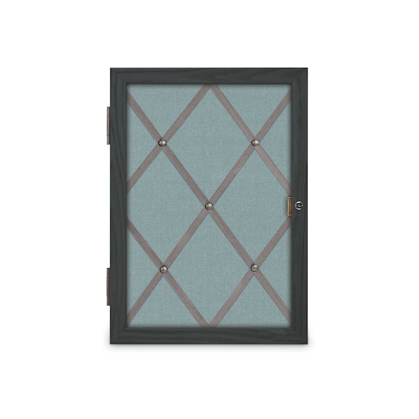 Sliding Door 12" Wood Framed Display Cas, UVDC1651-OAK-DBURGU